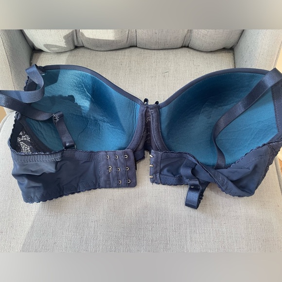 Navy Lace Bra - Picture 2 of 3
